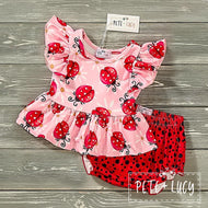 Ladybugs and Daisies Bummie Short Set