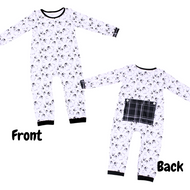 Plaid Penguins Bum Flap romper