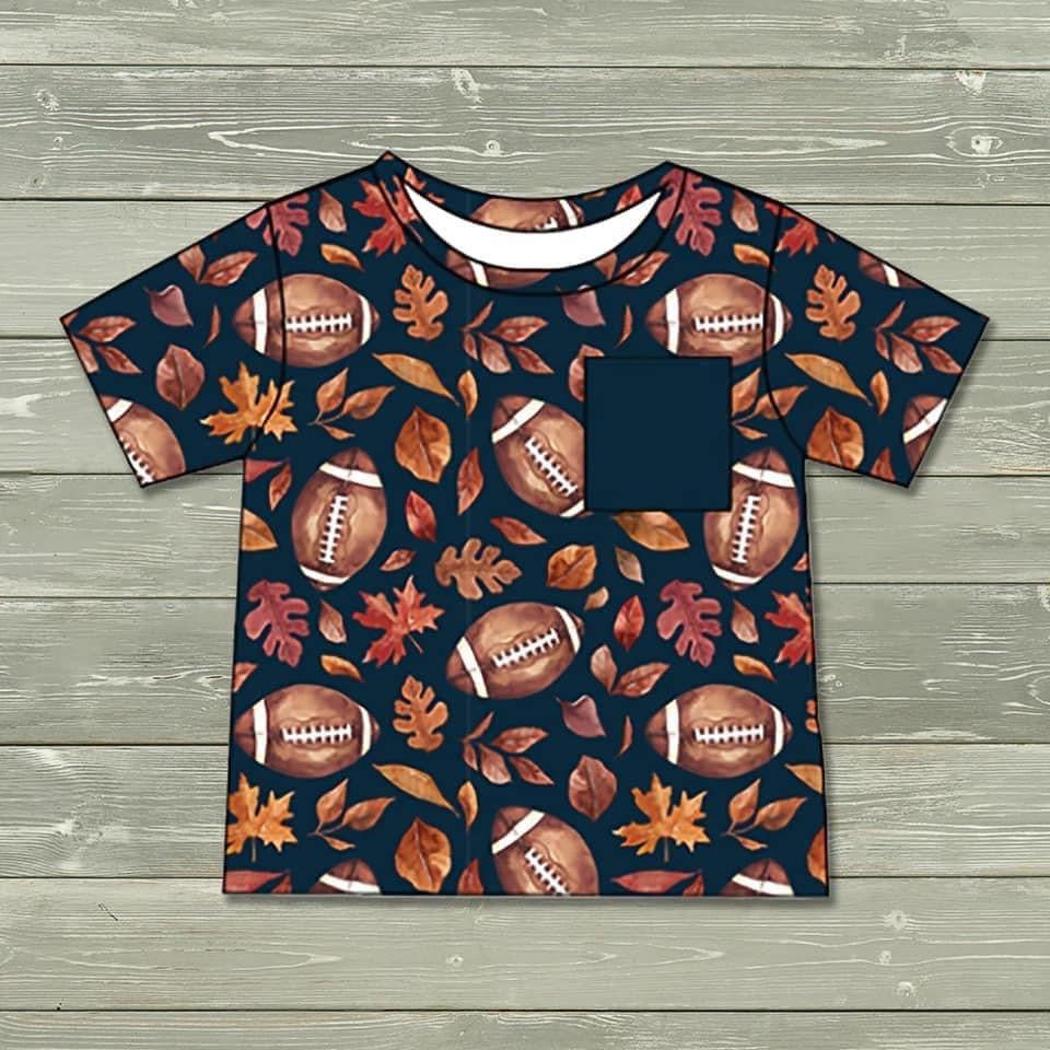 Leafy Field Football Tee