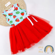 Strawberry Blues Tulle Dress