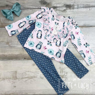 Penguin Owl Buddies pant set