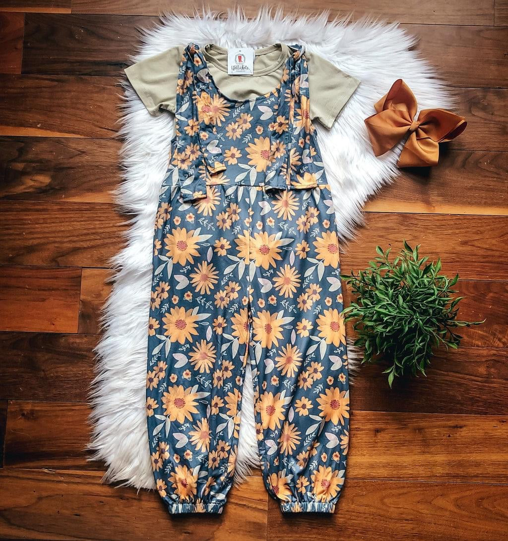 Yellow Daisy Jumpsuit Set