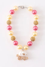 Load image into Gallery viewer, Bubblegum Necklace Princess Carriage Gold
