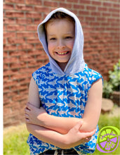 Load image into Gallery viewer, Boy’s “Not So Baby Shark” tank hoodie
