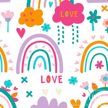 Load image into Gallery viewer, Happy Rainbows and Polka Sots Capri Set
