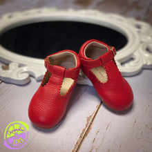 Load image into Gallery viewer, Red Leather T-strap Shoe
