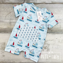 Load image into Gallery viewer, Ahoy, Matey! Boy Romper
