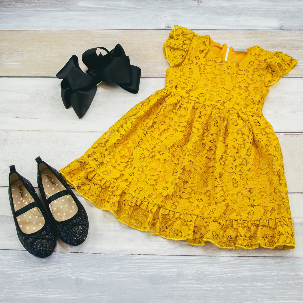 Mustard Lace Dress