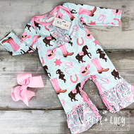 Giddy Up Cowgirl Romper