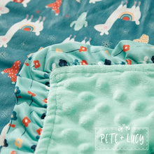 Load image into Gallery viewer, Minky + MilkSilk Blanket LLAMA
