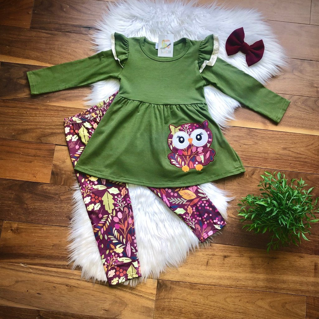 Autumn Joy Owl pant set