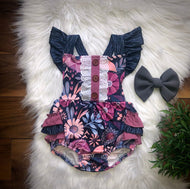 Wildflower Ruffle Butt Romper