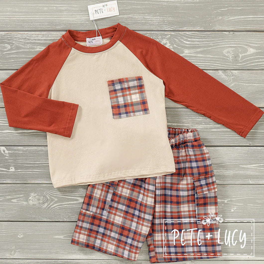 Boy’s Plaid Short Set