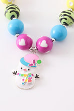 Load image into Gallery viewer, Bubblegum Necklace Snowman
