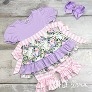 Lilac Garden Short set