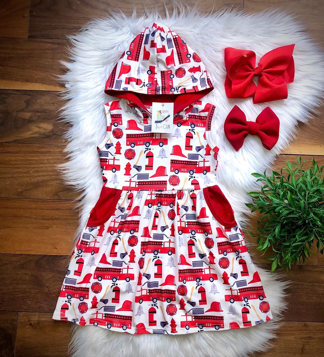 Firetruck Hooded Dress