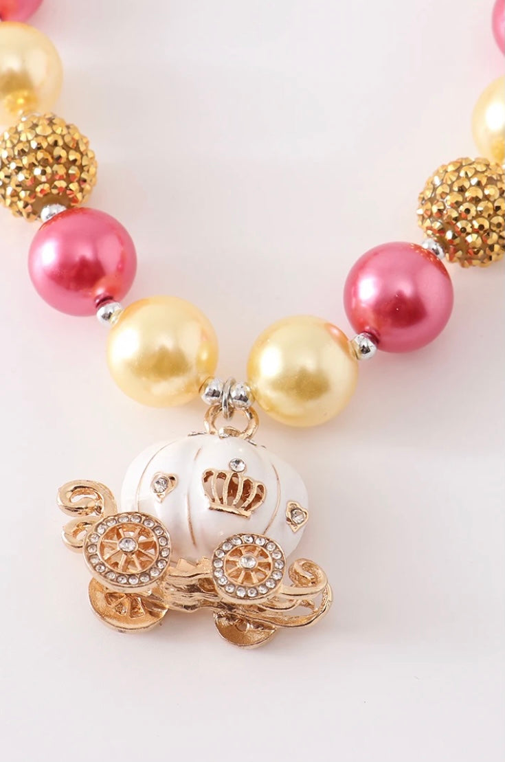 Bubblegum Necklace Princess Carriage Gold