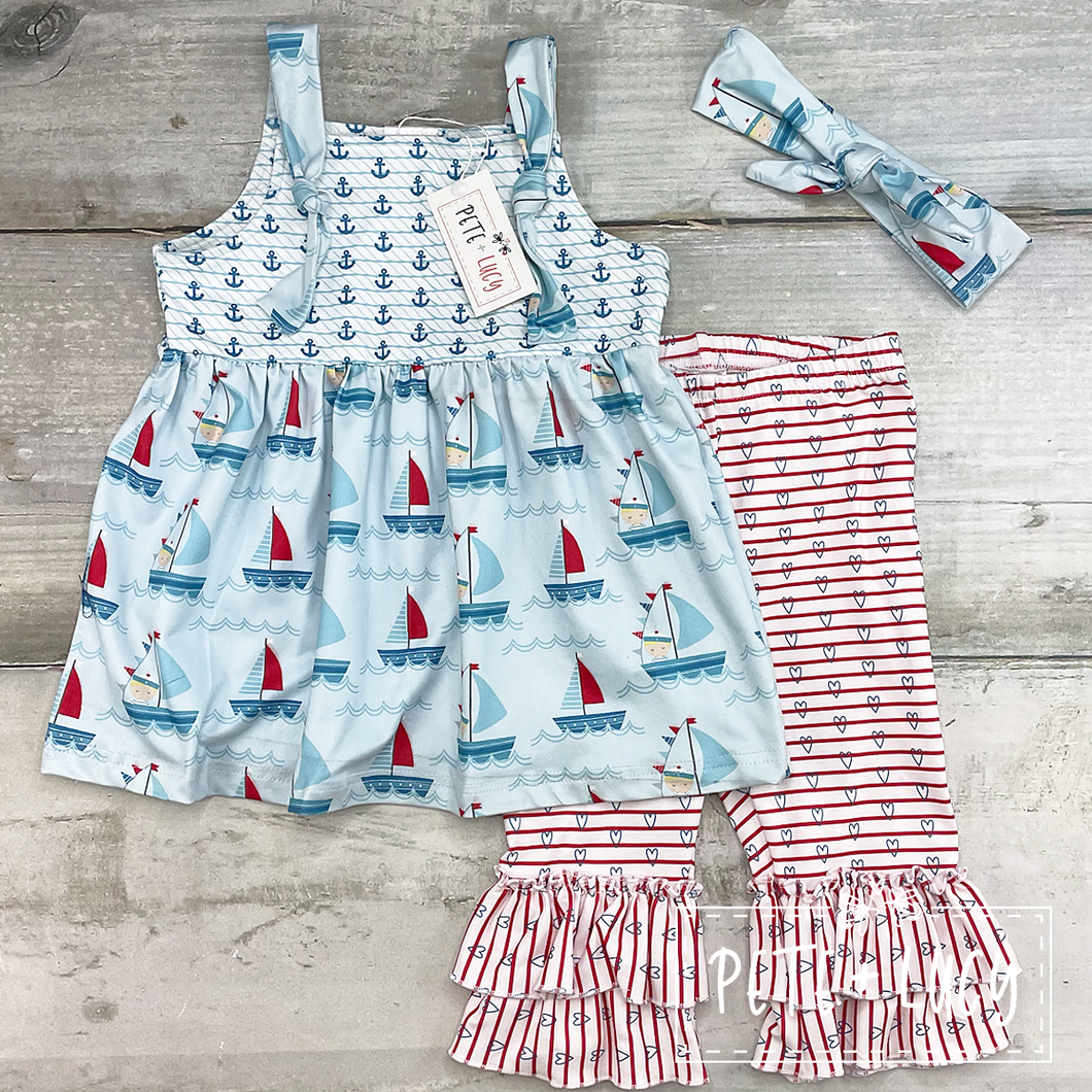 Ahoy, Matey! Ruffle pant set