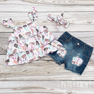 Merry Mermaids denim short set